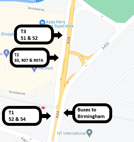 Perry Barr bus interchange regeneration map